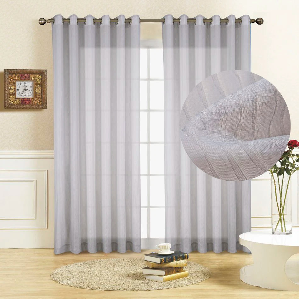 Voilage tulle motifs floraux géométriques style européen fenêtre - vue 7 sur 8