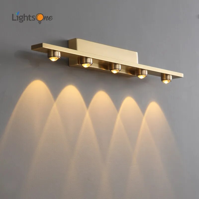 Applique murale LED entièrement en cuivre