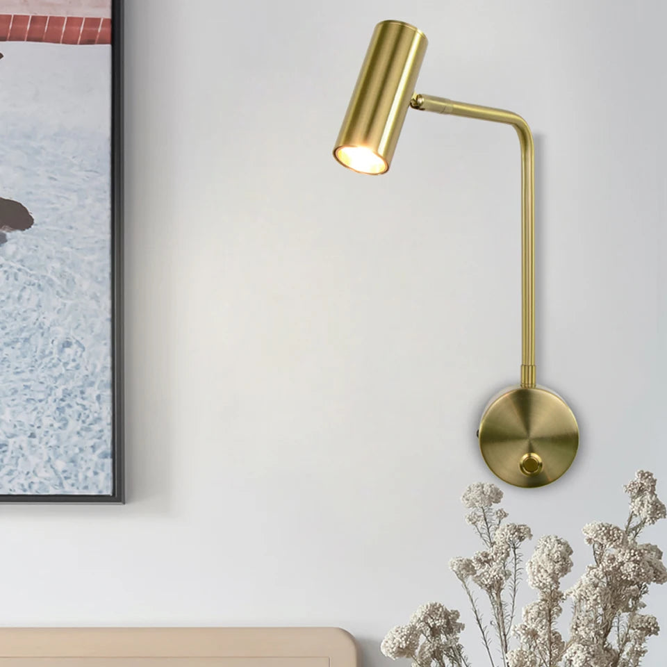 applique murale led moderne minimaliste avec interrupteur angle réglable - vue 9 sur 8