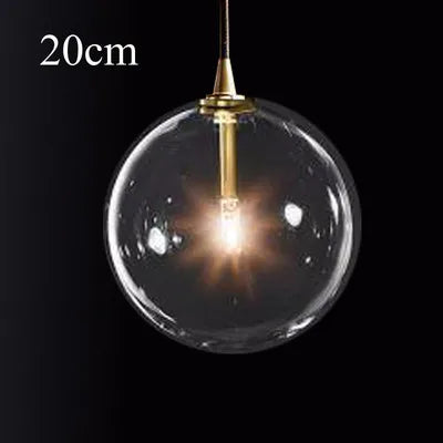 suspension en verre transparent à bulles moderne et vintage - vue 9 sur 9