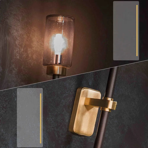 applique murale moderne en verre et cuivre pour décoration intérieure - vue 4 sur 8