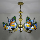 Lampe de luxe Style Tiffany en verre teinté