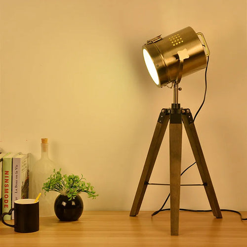 lampadaire nordique LED en bois massif pour intérieur moderne