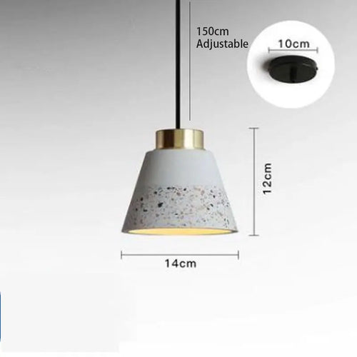suspension vintage en ciment pour bar et café - vue 10 sur 14