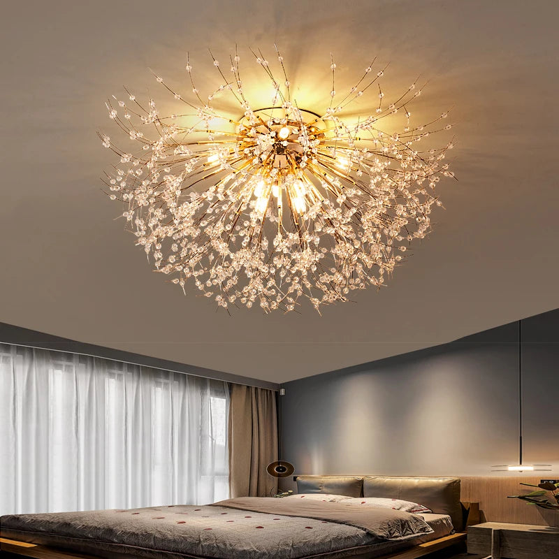 lustre led moderne luciole simple décoration intérieure - vue 4 sur 25