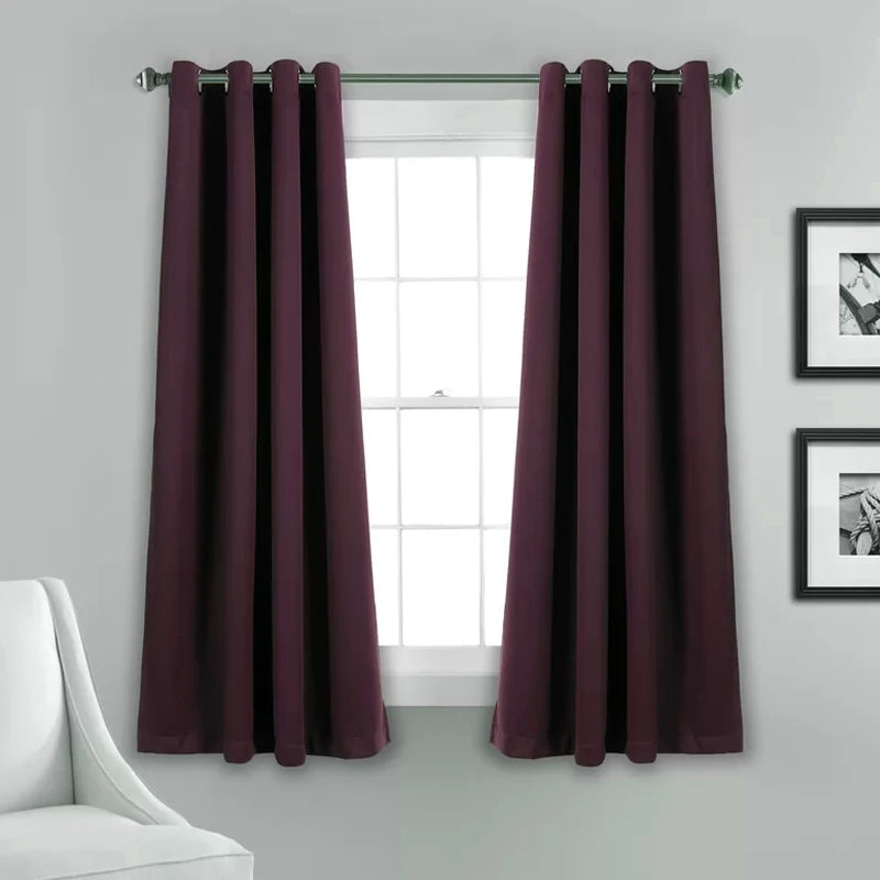 Rideau court occultant moderne pour cuisine chambre salon - vue 8 sur 12