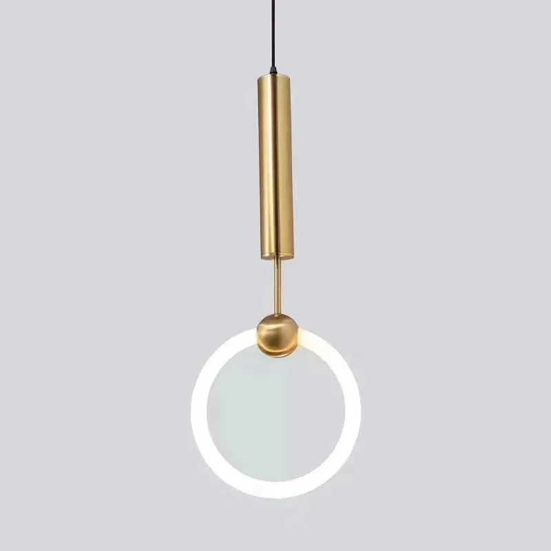 Nordique créatif suspension LED lumière 360 ° lueur chambre chevet Art lustre postmoderne suspension lampe de luxe - vue 6 sur 24