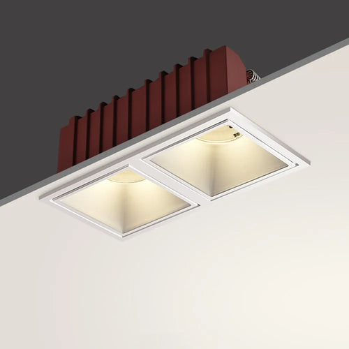 lampe encastrée led dimmable anti-éblouissement carré rond - vue 2 sur 12