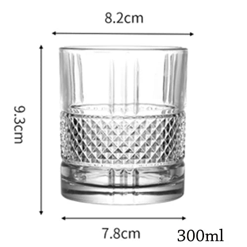Verre whisky old fashioned relief épais style bar
