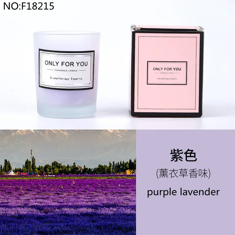 bougie parfumée romantique en cire de soja artisanale avec huiles essentielles - vue 7 sur 26