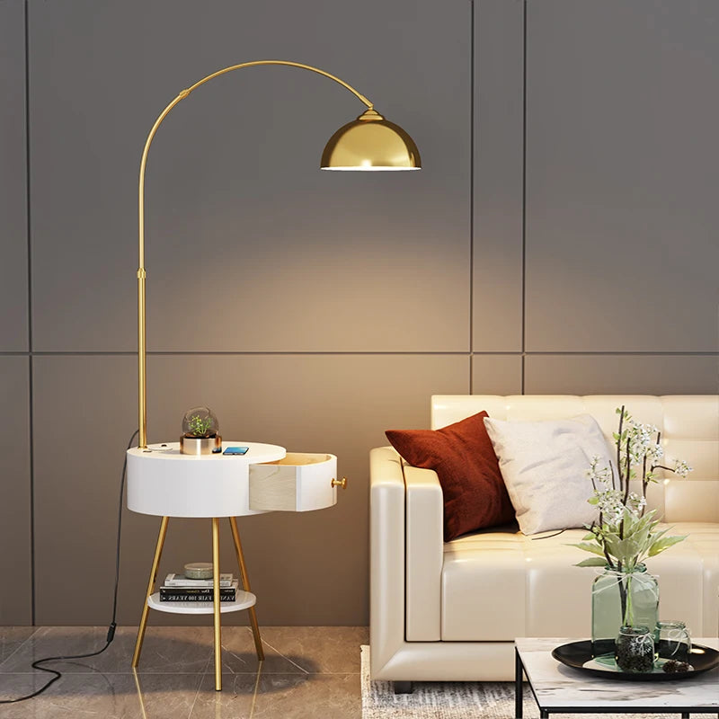 lampadaire haut de gamme avec étagère et livraison gratuite - vue 4 sur 8