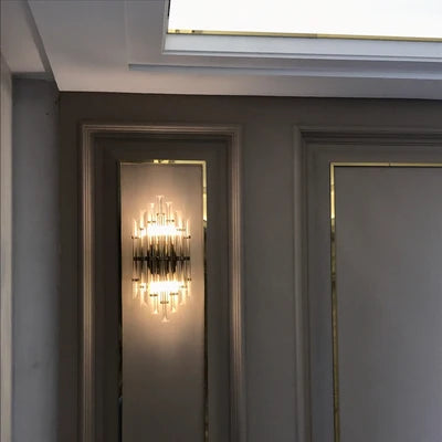 applique murale design en cristal et fer nordique pour intérieur moderne - vue 5 sur 6