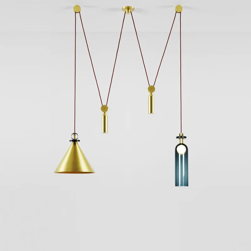 suspension en verre et métal pour décoration intérieure moderne - vue 4 sur 25