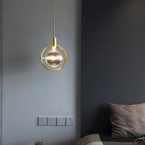 lustre postmoderne de luxe en cristal pour décoration de bar