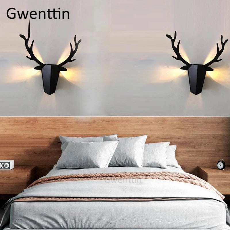 applique murale moderne en forme de bois de cerf décoration intérieure - vue 5 sur 9