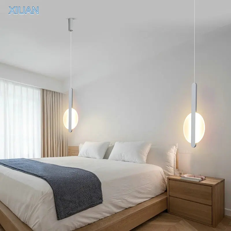 lampe suspension scandinave moderne led long câble