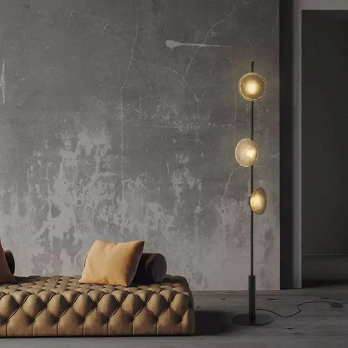 lampadaire postmoderne ceto lampe de sol design en verre et led - vue 5 sur 8
