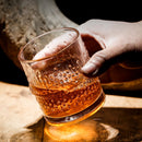 lot 4 verres whisky relief vintage epais resistants