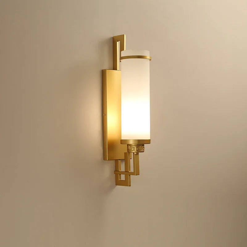 Applique murale lampe moderne minimaliste lampe de chevet chambre salon TV fond balcon couloir éclairage 	 Style chinois