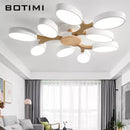 plafonnier LED gris en forme d'arbre