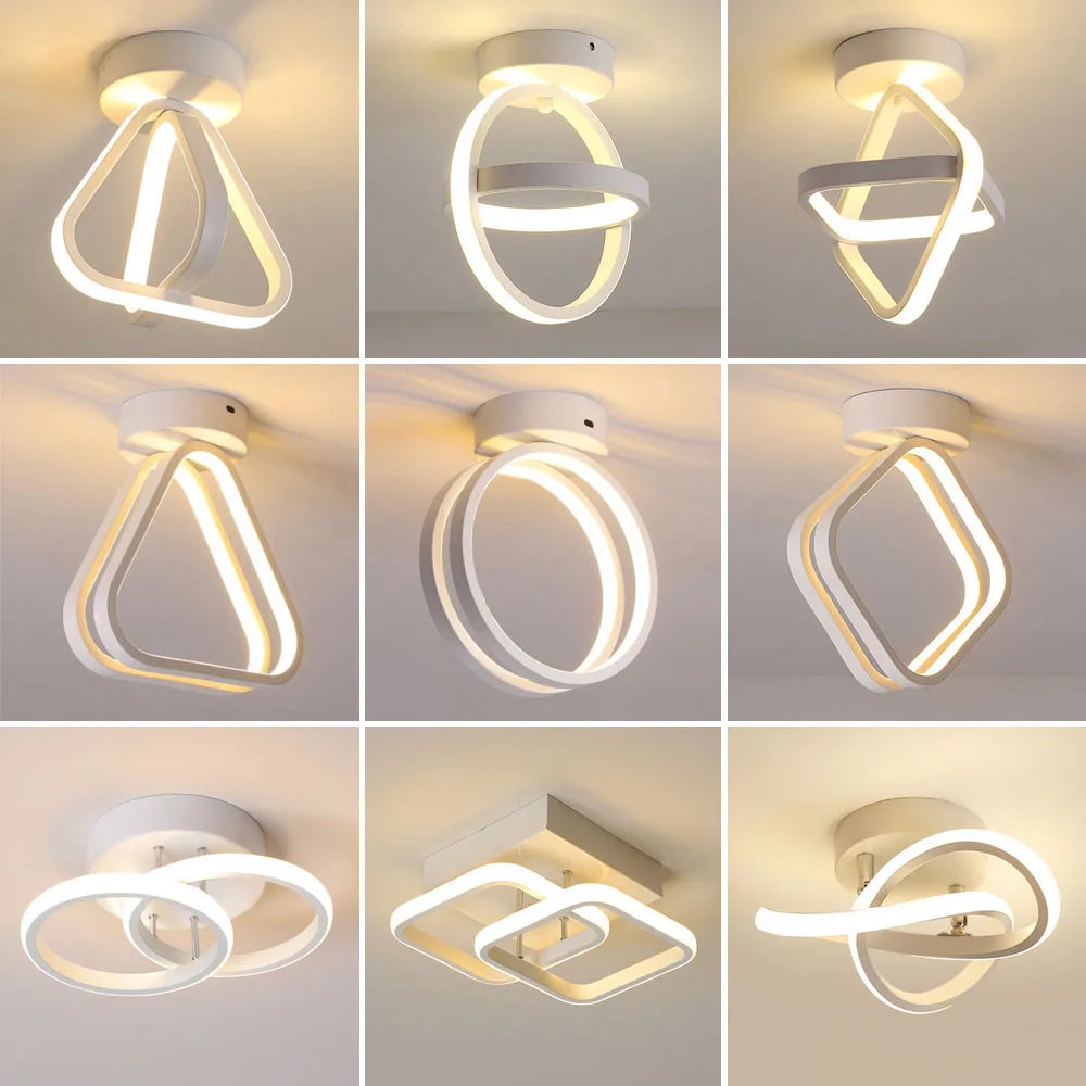 plafonnier led lumière ombre maison couloir chaud froid luminaire salon chambre éclairage - vue 3 sur 24