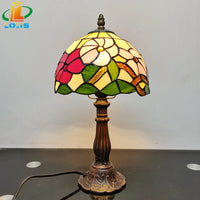 lampe de table style américain en verre teinté pour intérieur décoratif