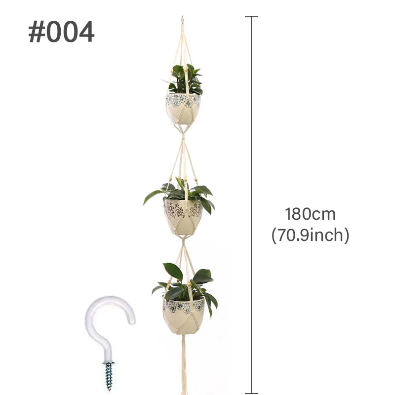 suspension macramé pour plantes et décoration murale naturelle - vue 18 sur 20
