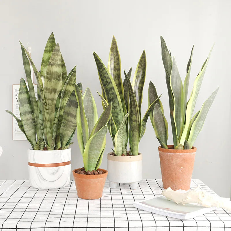 plantes artificielles feuilles de tigre pour décoration intérieure et jardin - vue 3 sur 12
