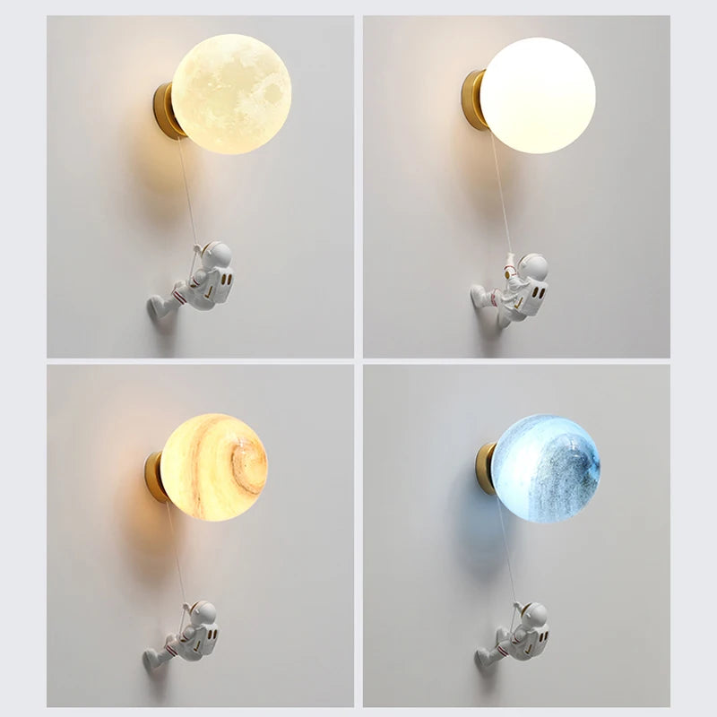 applique murale lune nordique pour chambre d'enfants en cuivre - vue 6 sur 18