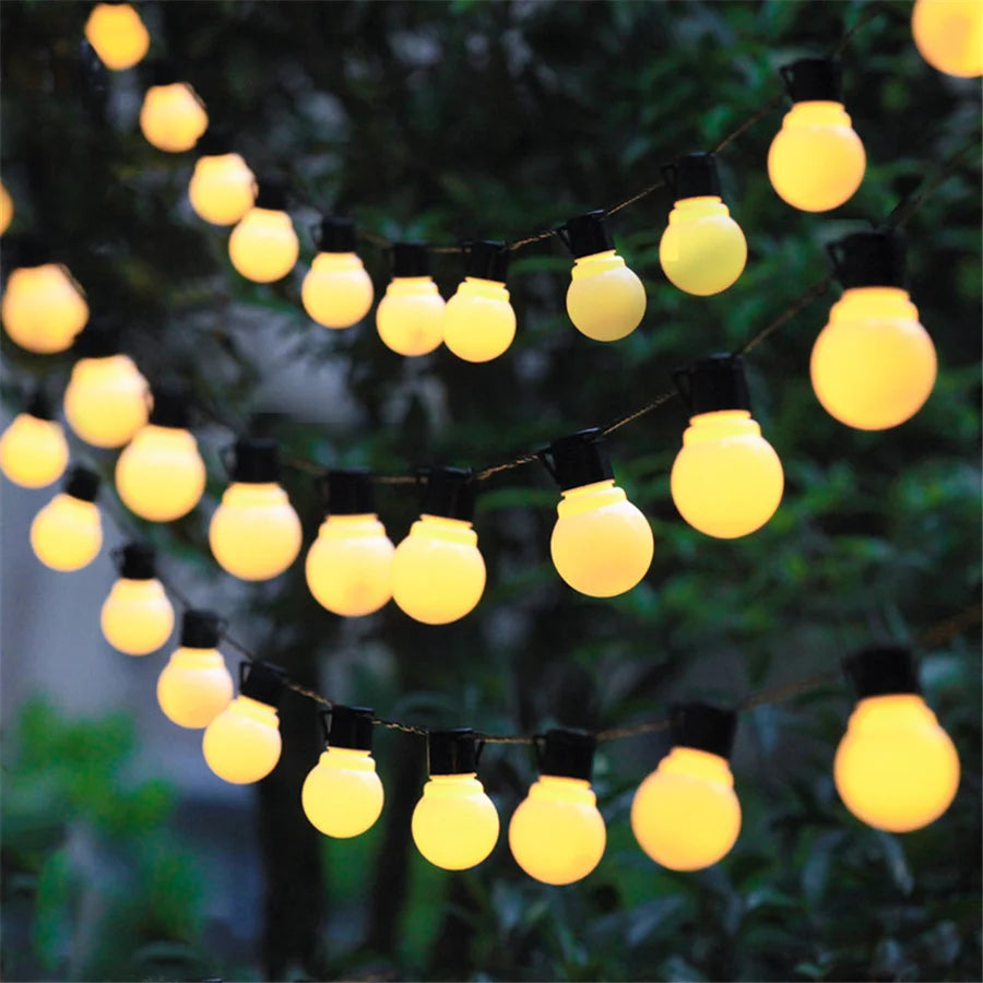 guirlande lumineuse globe 38 led féerique pour décorations extérieures - vue 4 sur 8