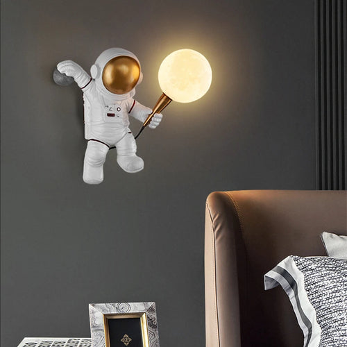 applique murale Nordique LED personnalité astronaute lune chambre d'enfant cuisine salle à manger chambre bureau balcon allée - vue 2 sur 9