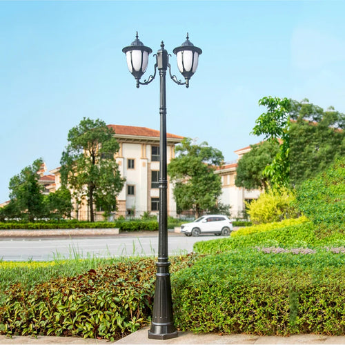 lampe de jardin européenne à quatre têtes étanche pour extérieur - vue 8 sur 12