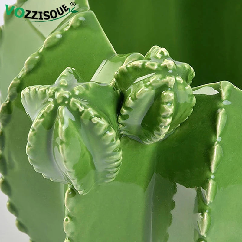 pots créatifs en céramique pour cactus et bonsaïs décoratifs - vue 5 sur 9