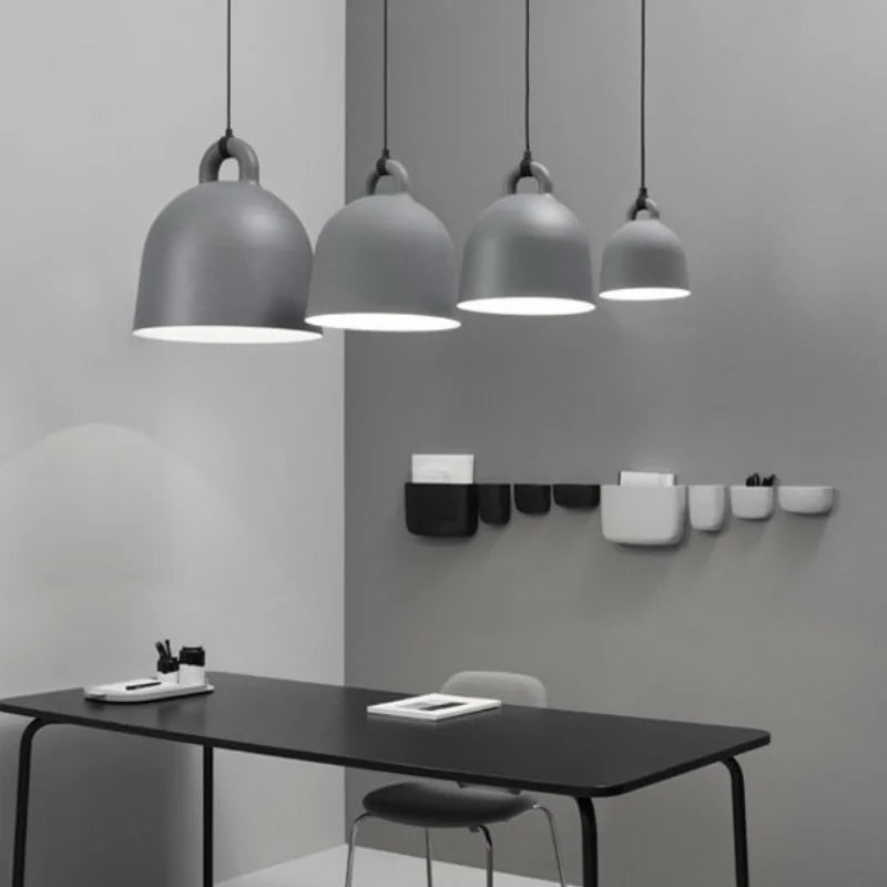 Lustre de Restaurant postmoderne Design danois salons lampes suspendues grises lampes suspendues nordiques romantiques pour chambre à coucher et Bar - vue 6 sur 9