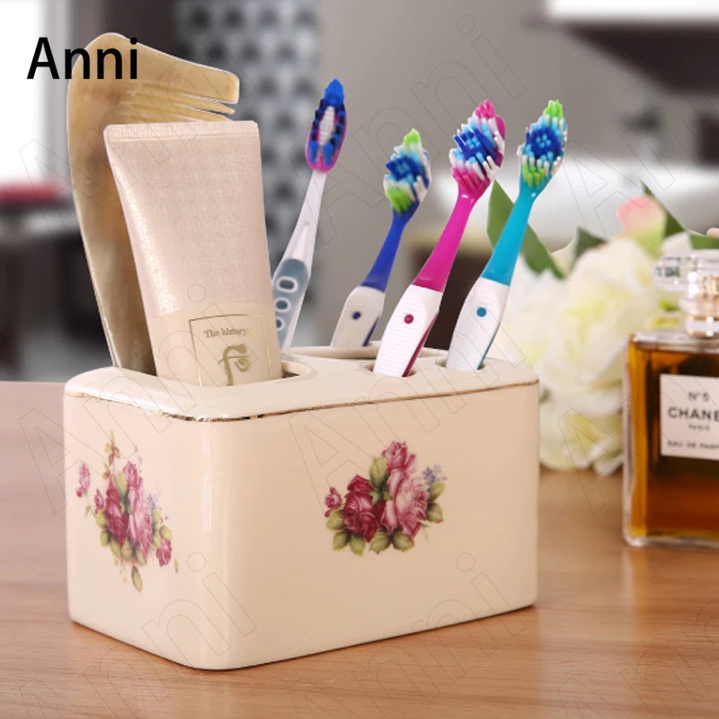 porte-brosse à dents en céramique design moderne pour salle de bain - vue 7 sur 10