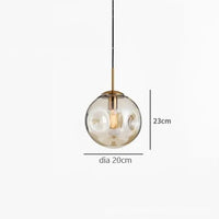 lampe suspendue design nordique boule de verre pour loft bar maison