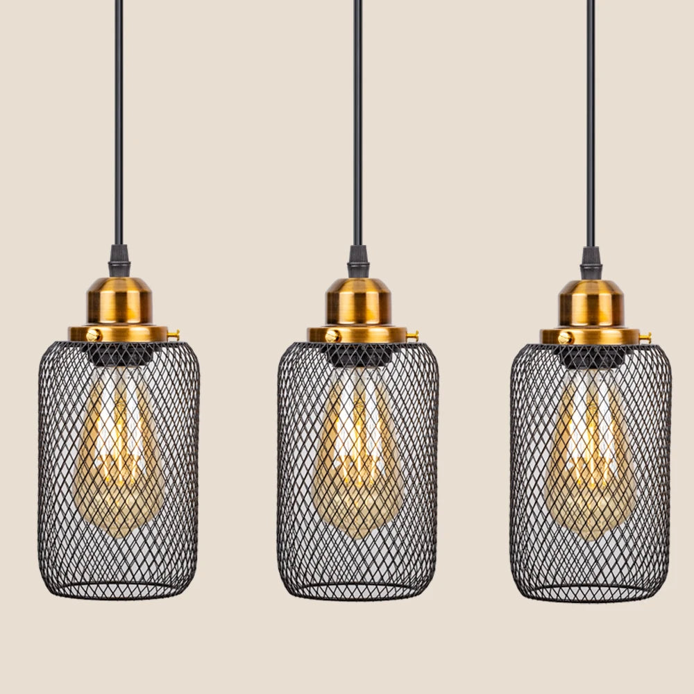 suspension vintage minimaliste en cage pour bars et lofts