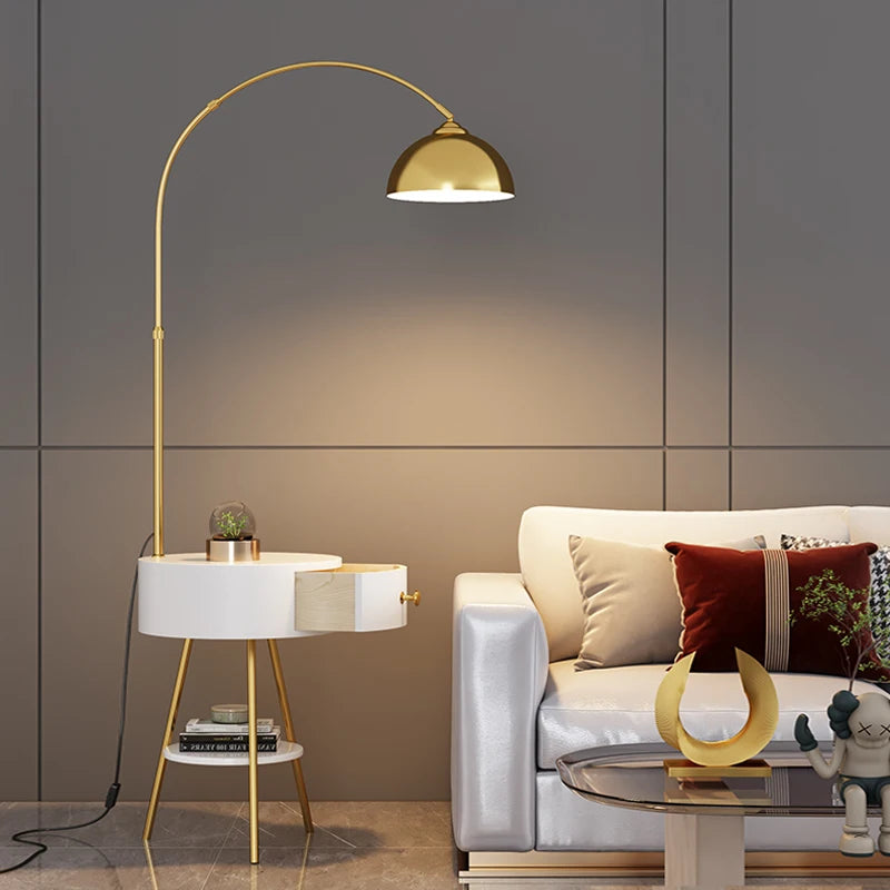lampadaire haut de gamme avec étagère et livraison gratuite - vue 8 sur 8