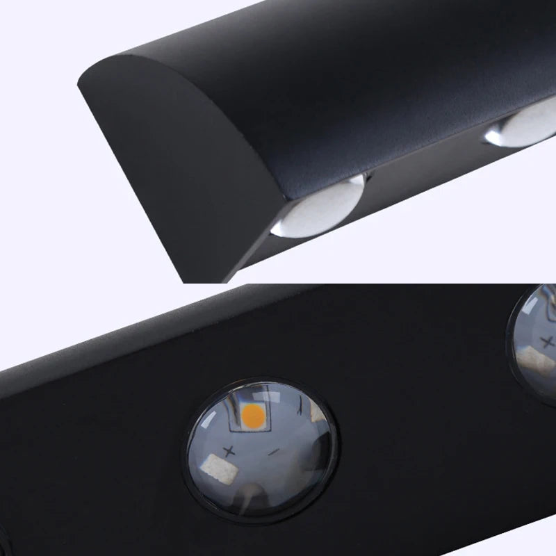 Applique murale LED lumières extérieur moderne entrée escalier balcon maison jardin 110V IP54 porche terrasse étanche noir applique murale - vue 7 sur 7