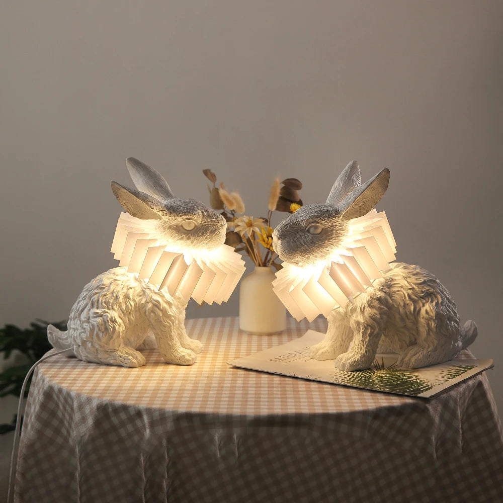 Lampe de table en forme de lapin pour chambre à coucher - vue 4 sur 15