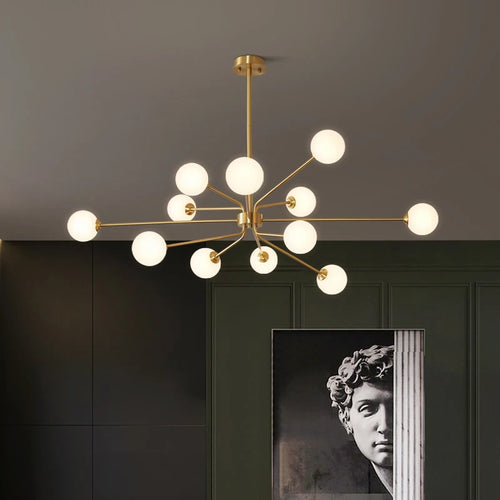 lustre nordique en fer forgé style spoutnik moderne - vue 3 sur 6