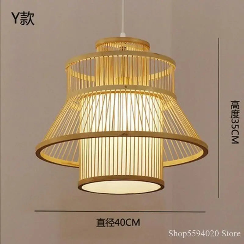 lustre en bambou style zen pour ambiance relaxante - vue 5 sur 29