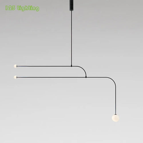 suspension moderne en métal noir pour intérieur contemporain - vue 4 sur 14