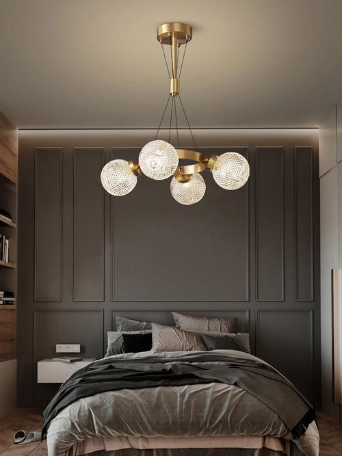 lustre en cuivre design nordique simple et élégant - vue 6 sur 10