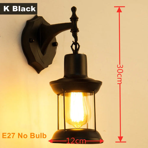 applique murale led rustique en fer vintage pour intérieur et extérieur - vue 19 sur 23