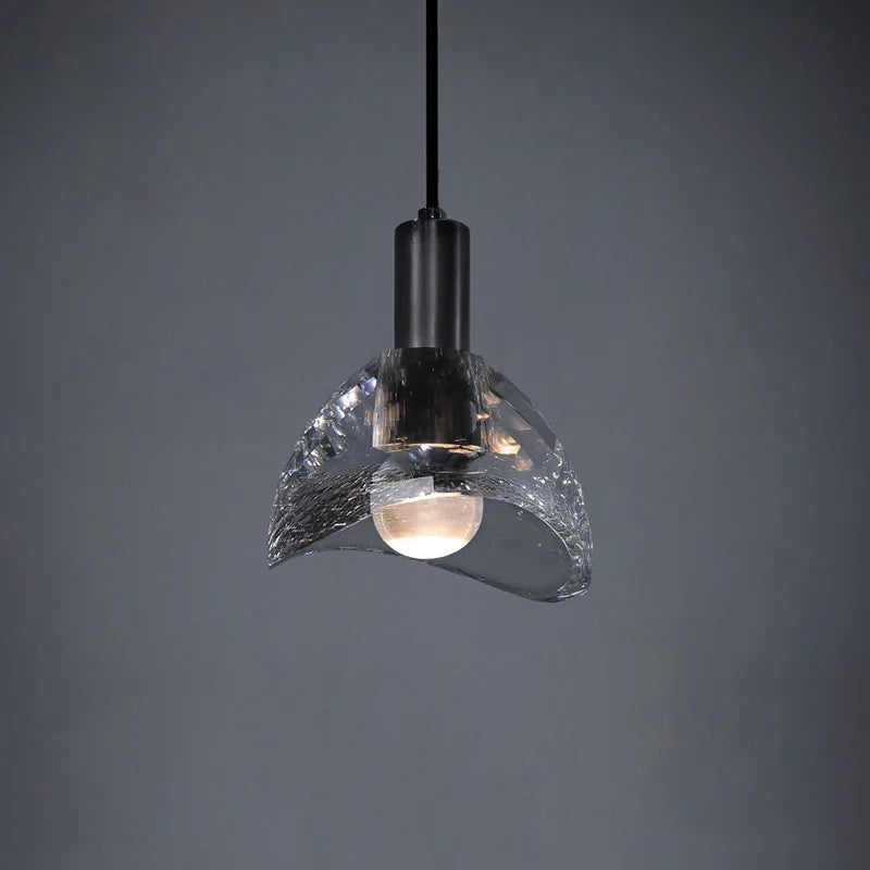 luminaire led suspension en cristal k9 de luxe postmoderne - vue 6 sur 8