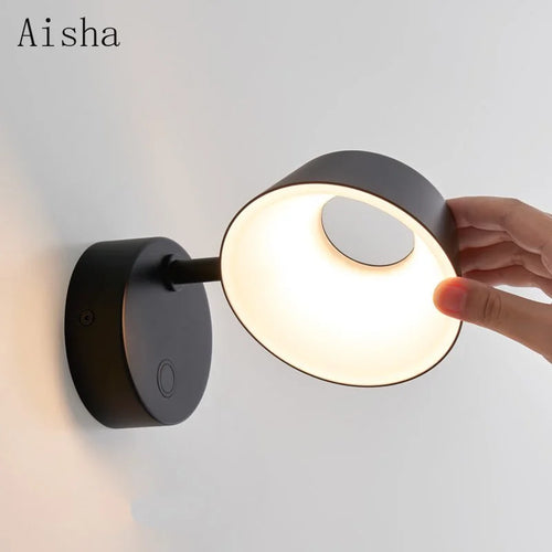 applique murale led rotative design nordique créatif moderne - vue 3 sur 9