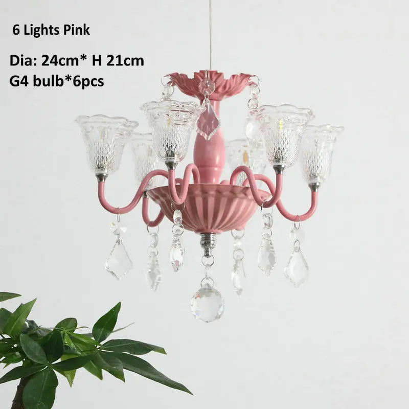 mini suspension créatives avec abat-jour en verre et cristal - vue 10 sur 21