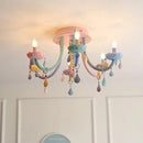 Plafonnier coloré pour enfants lustre moderne Fort chambre d'enfants avec douilles E14/E12 Moe éclairage lampe pour enfants