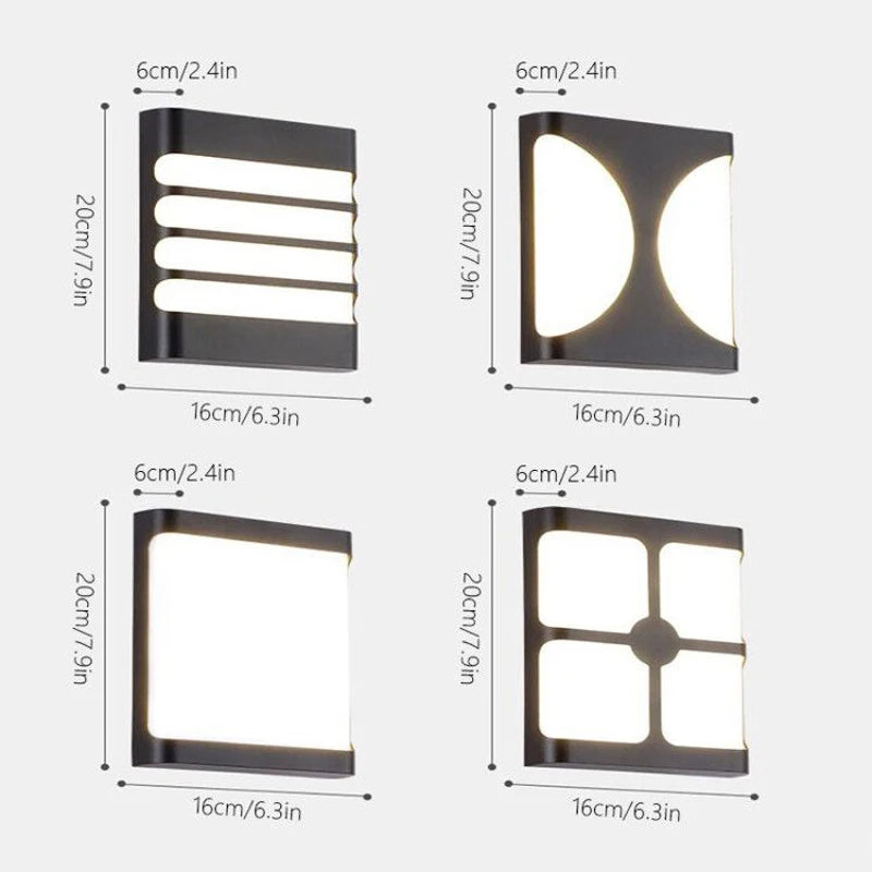 Moderne 15W extérieur applique murale LED lampes Simple étanche en plastique jardin porche appliques balcon maison extérieur éclairage mural Luminaire - vue 6 sur 10